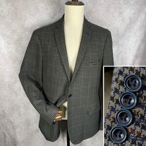 Paisley & Gray Blazer Jacket Men 46R Slim Fit Houndstooth Sport Coat